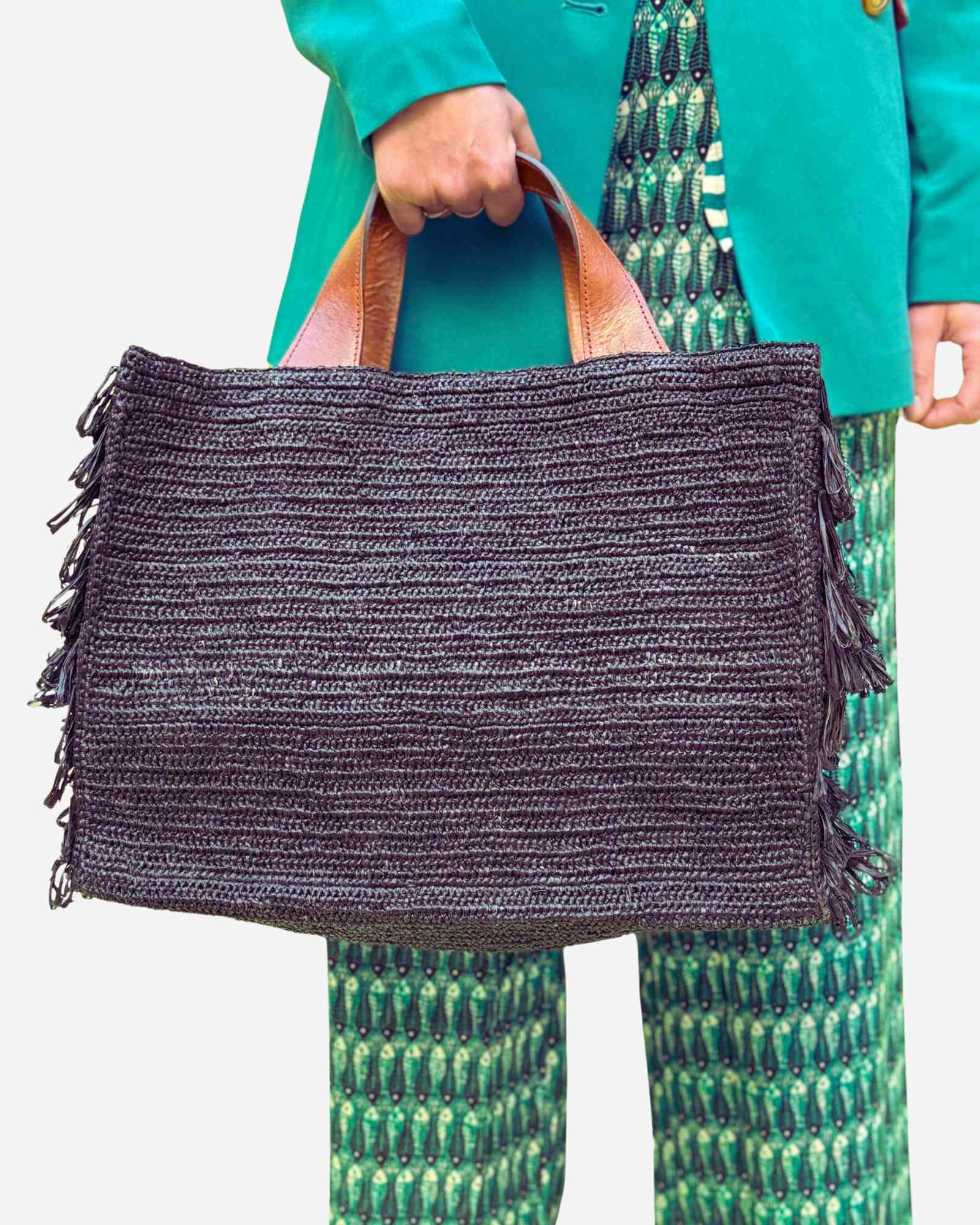 Borsa In Rafia Onja Nera
