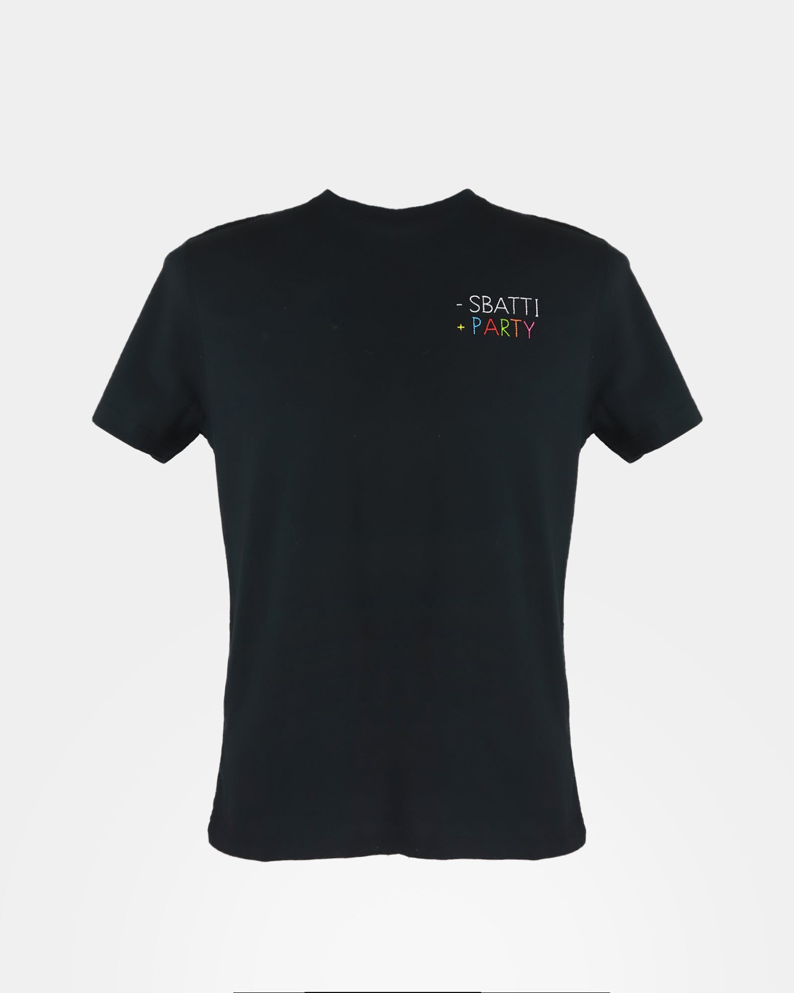 T-Shirt With Embrodery Meno Sbatti