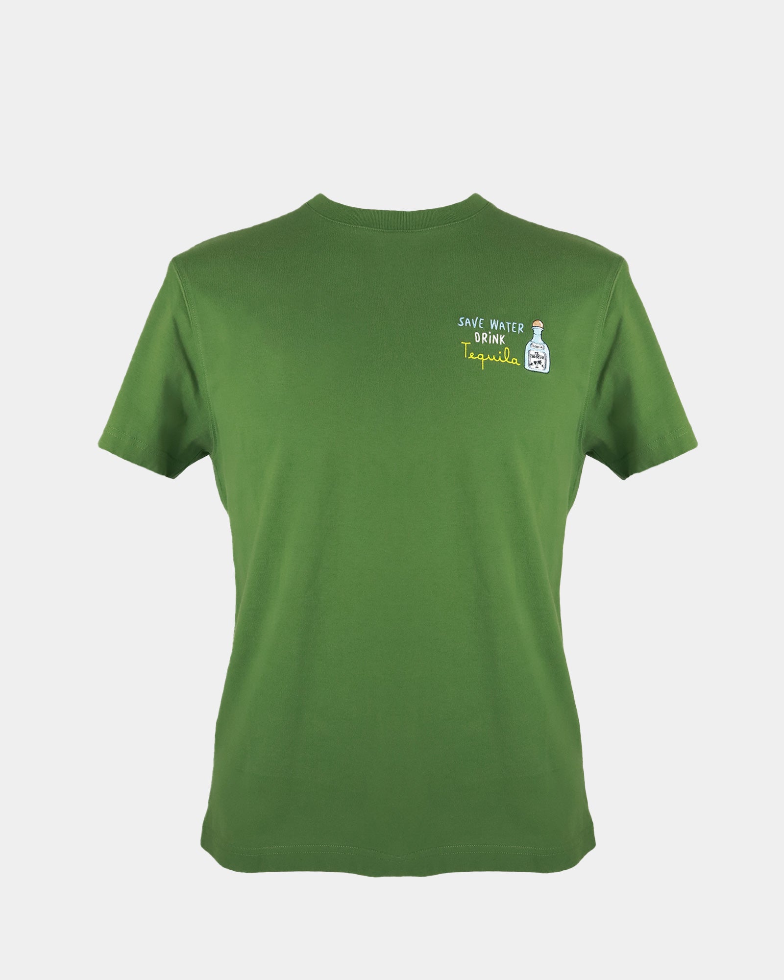 T-Shirt With Embrodery Save Tequila Drink