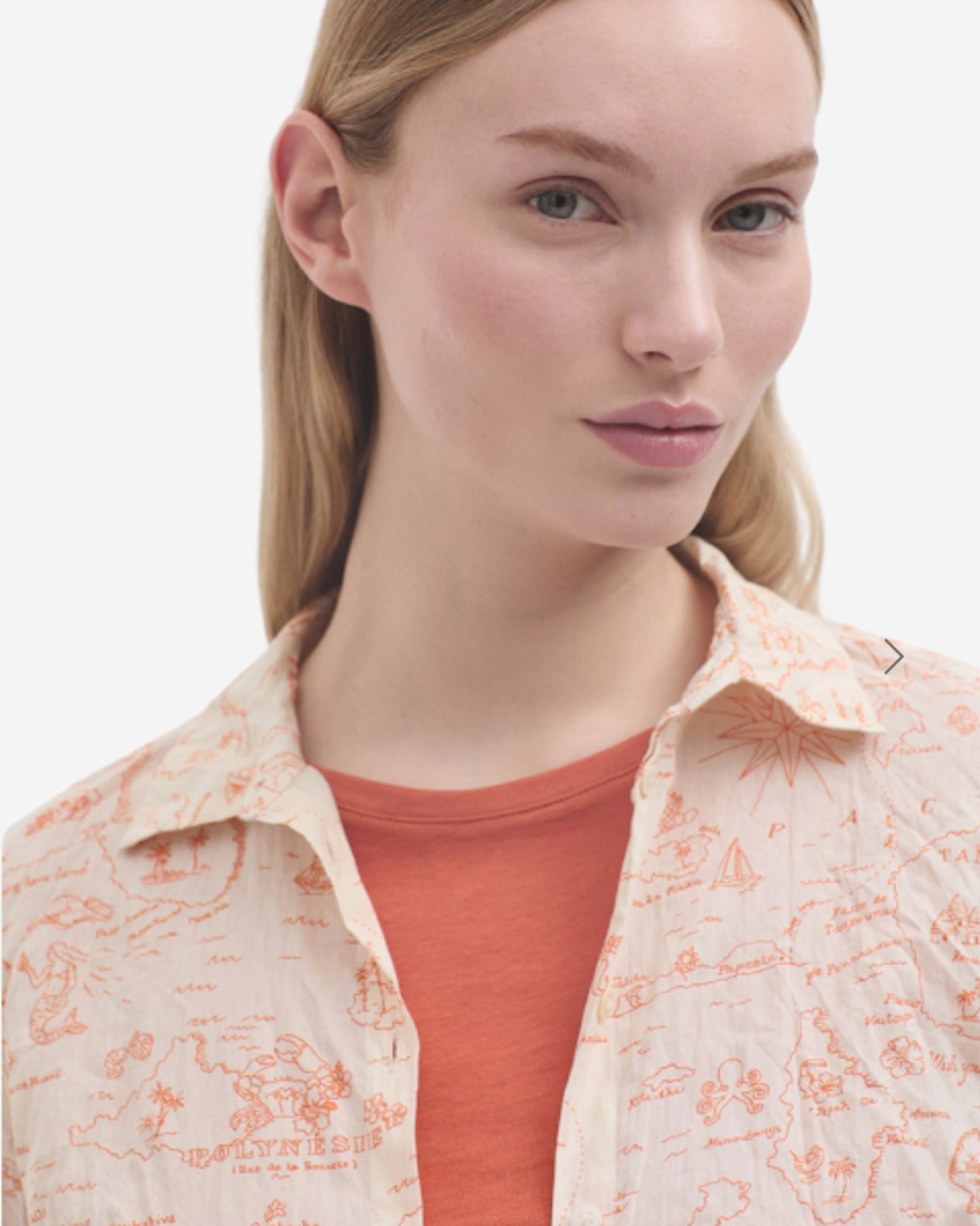Pacific Island Print Basic Shirt
