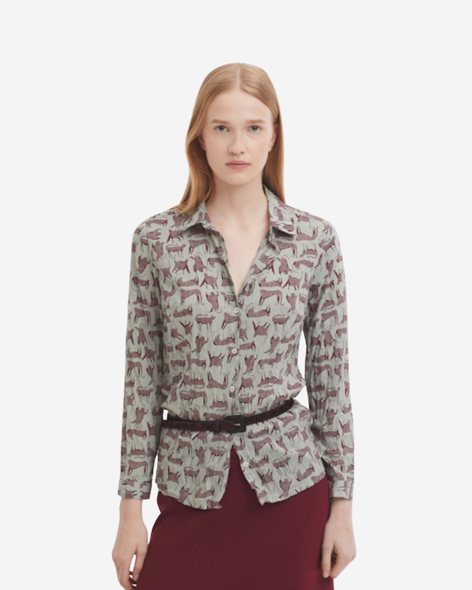 Feline Print Basic Shirt