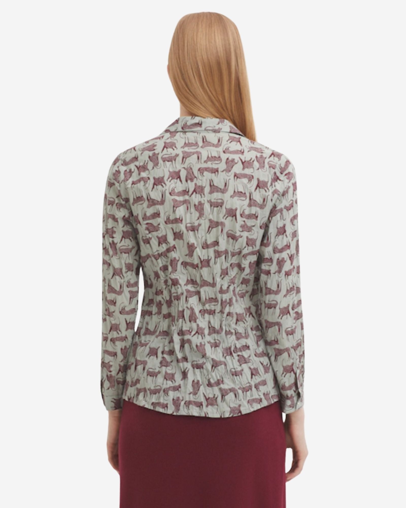 Feline Print Basic Shirt