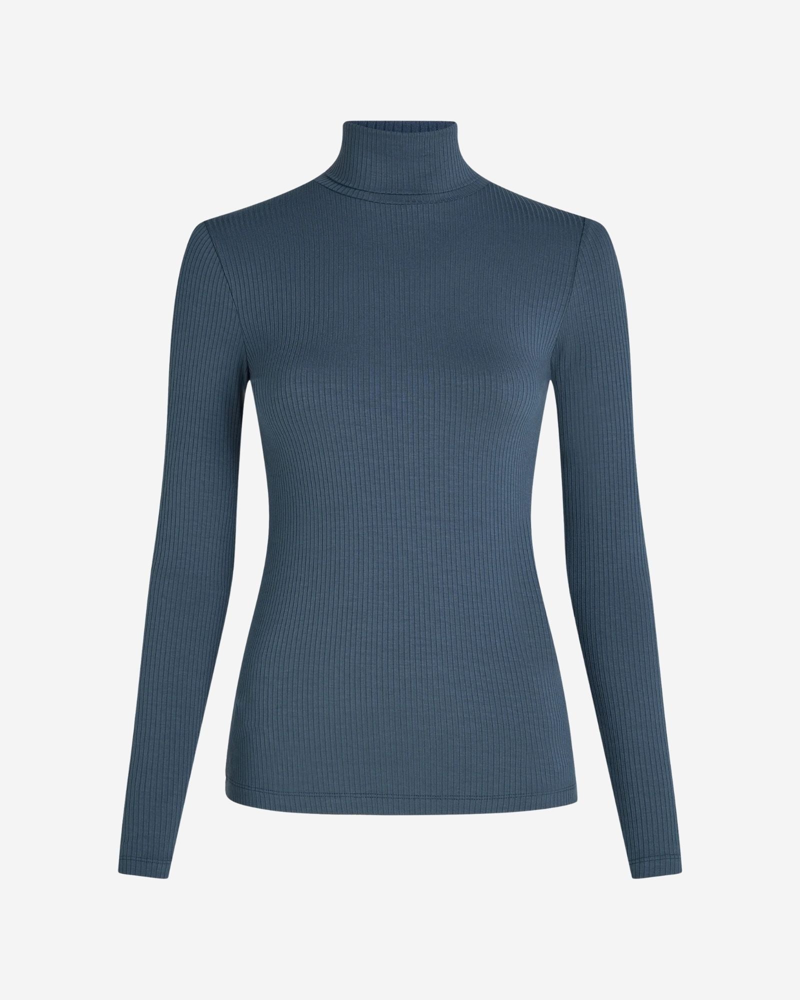 Roll Neck Top Uni Rib