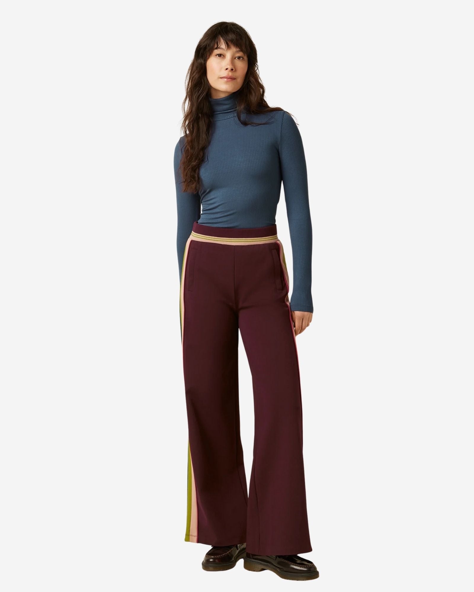 Roll Neck Top Uni Rib