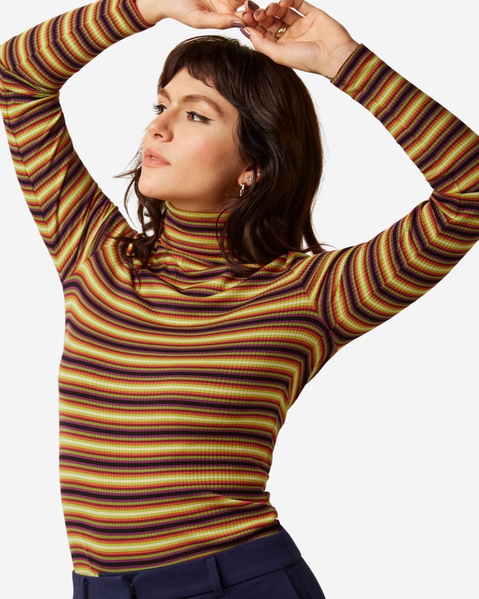 Roll Neck Top Eira Stripe