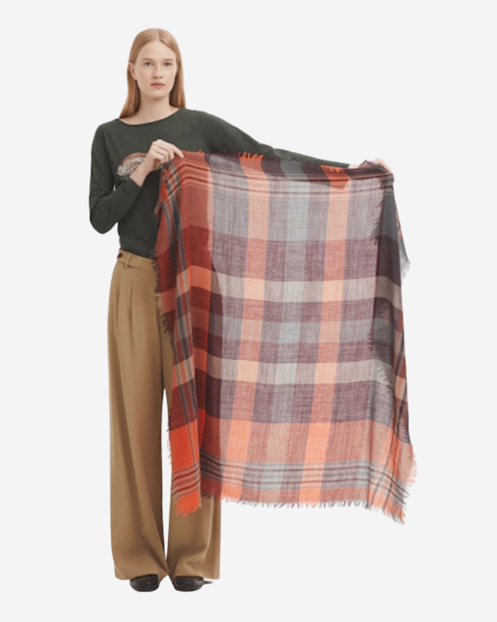 Wool Check Scarf