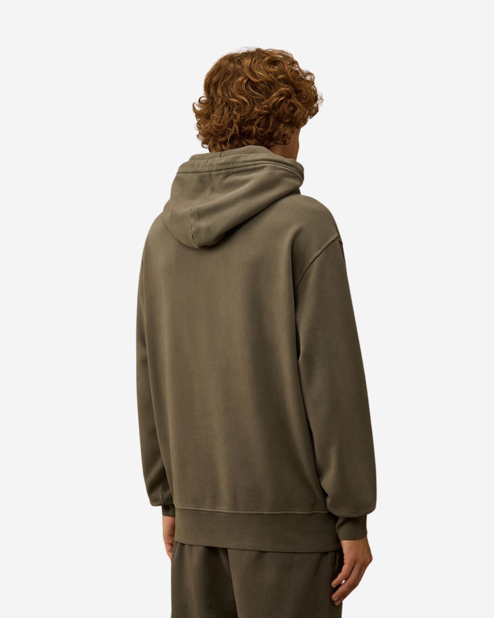 Sweatshirts Sweat Hooded In Brushed Emerized Diagonal Fleece