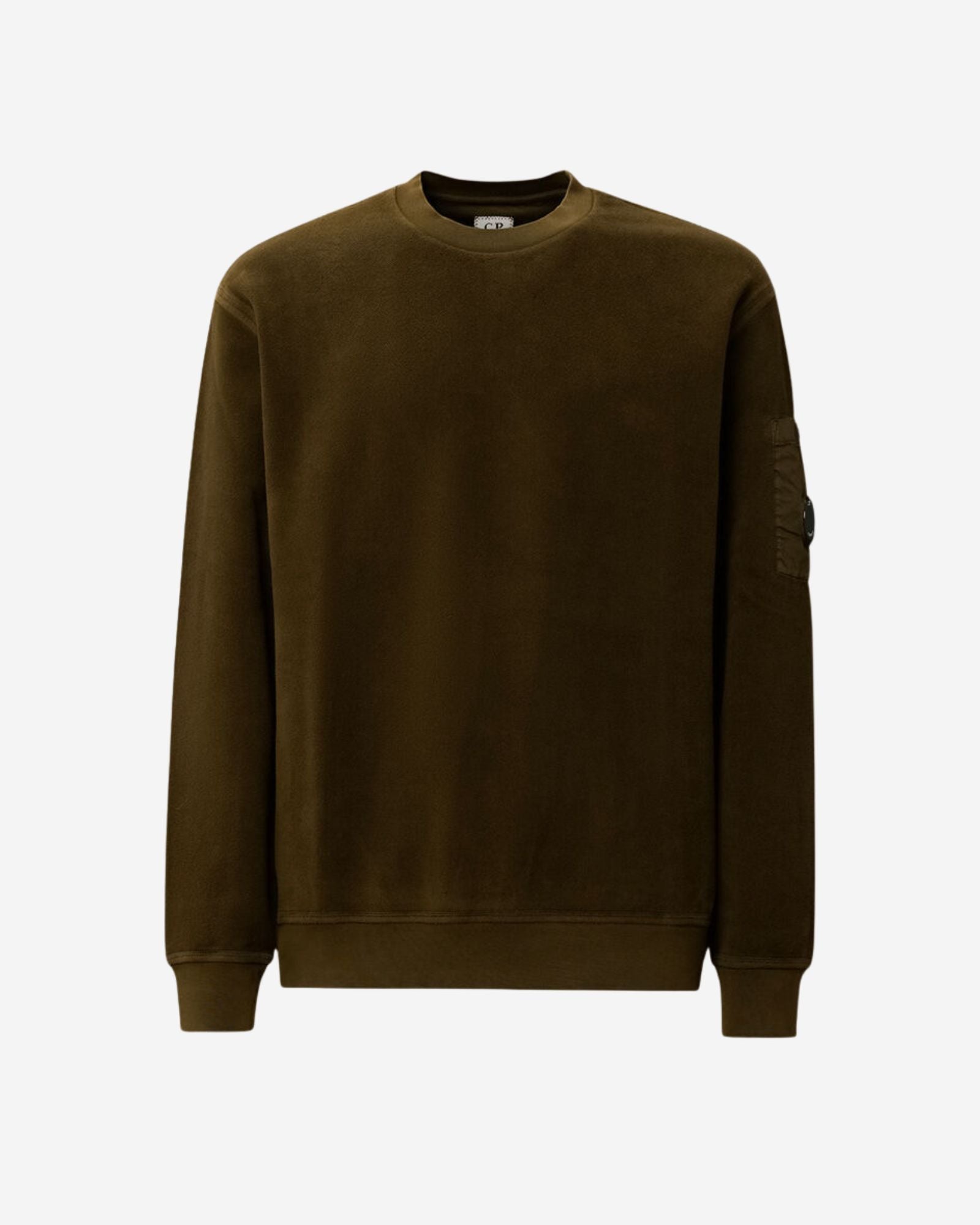 Sweatshirts Crew Neck In Brushed Emerized Diagonal Fleece