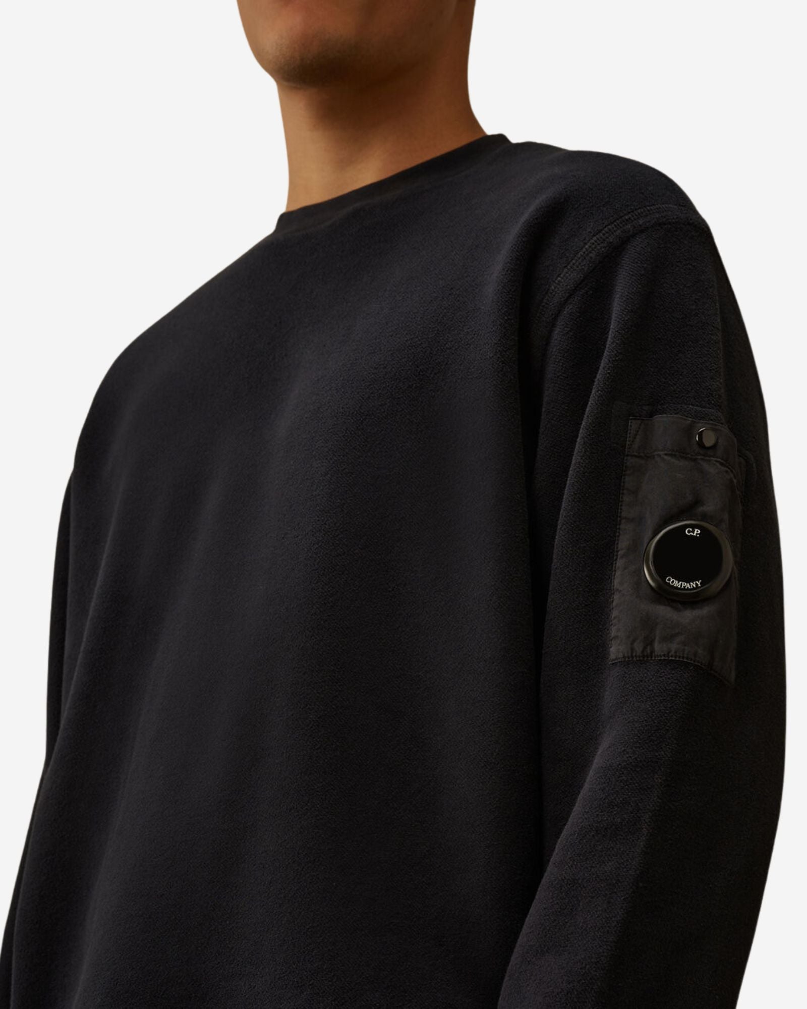 Sweatshirts Crew Neck In Brushed Emerized Diagonal Fleece