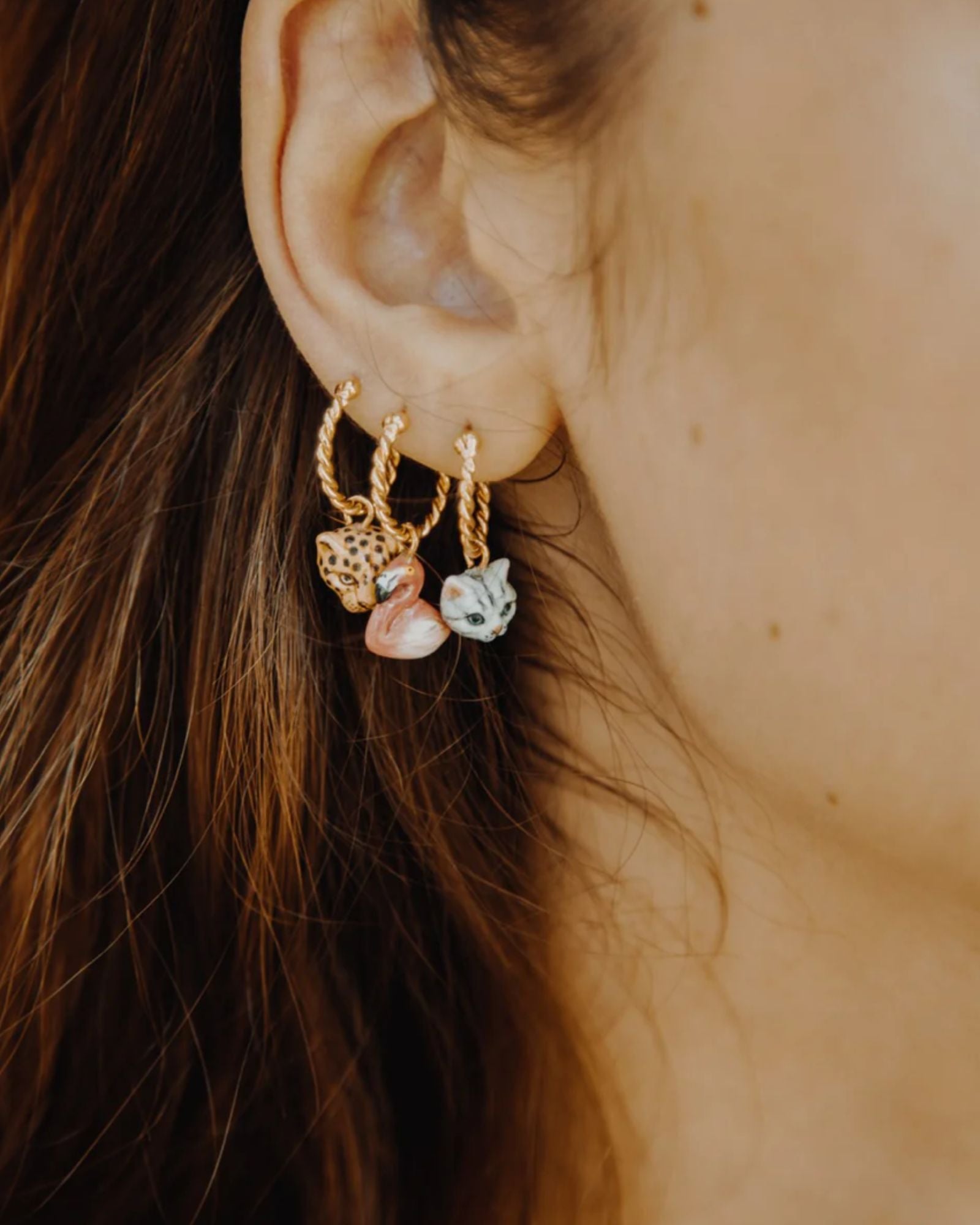Mini Leopard Earring