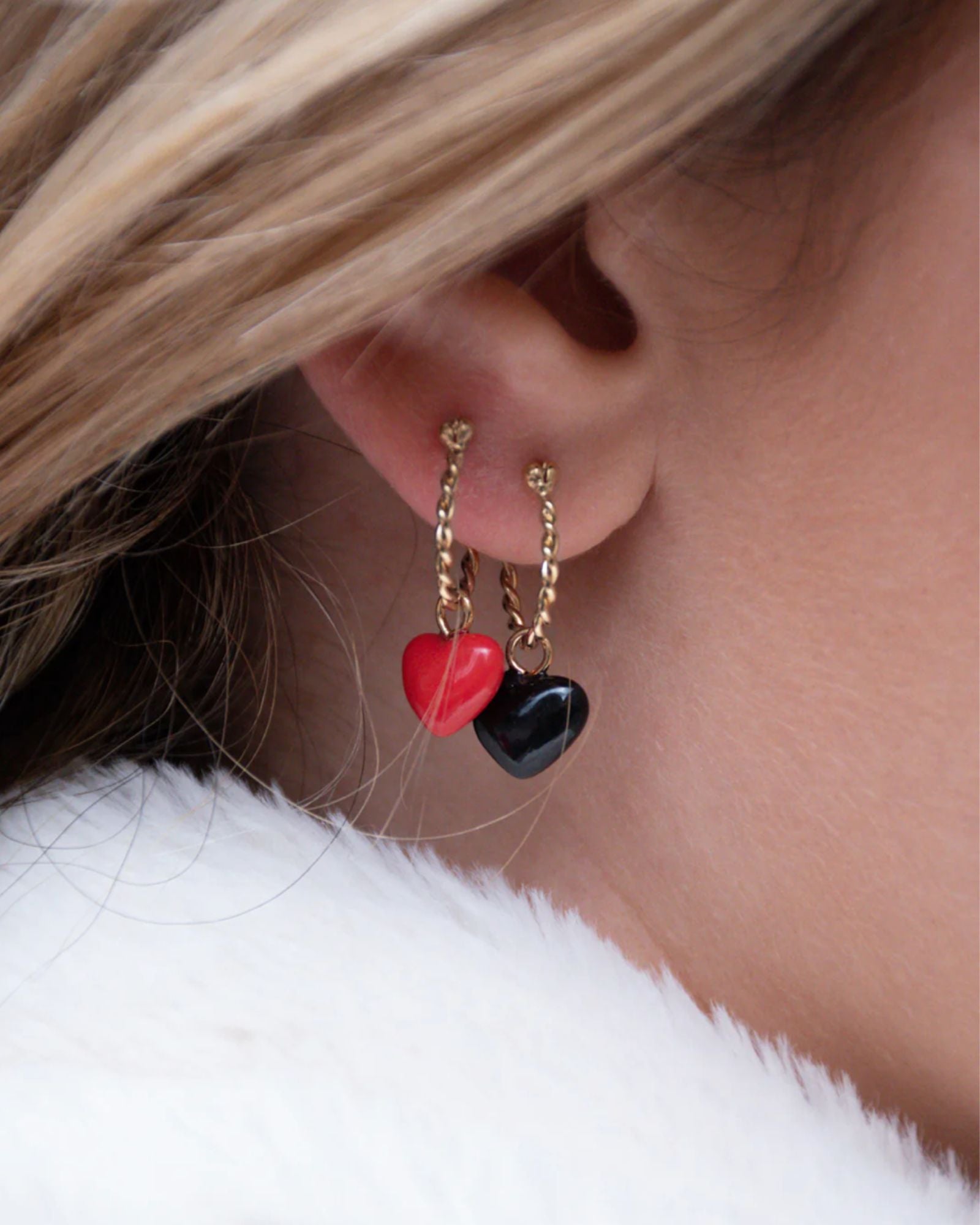 Red Heart Mini Earring