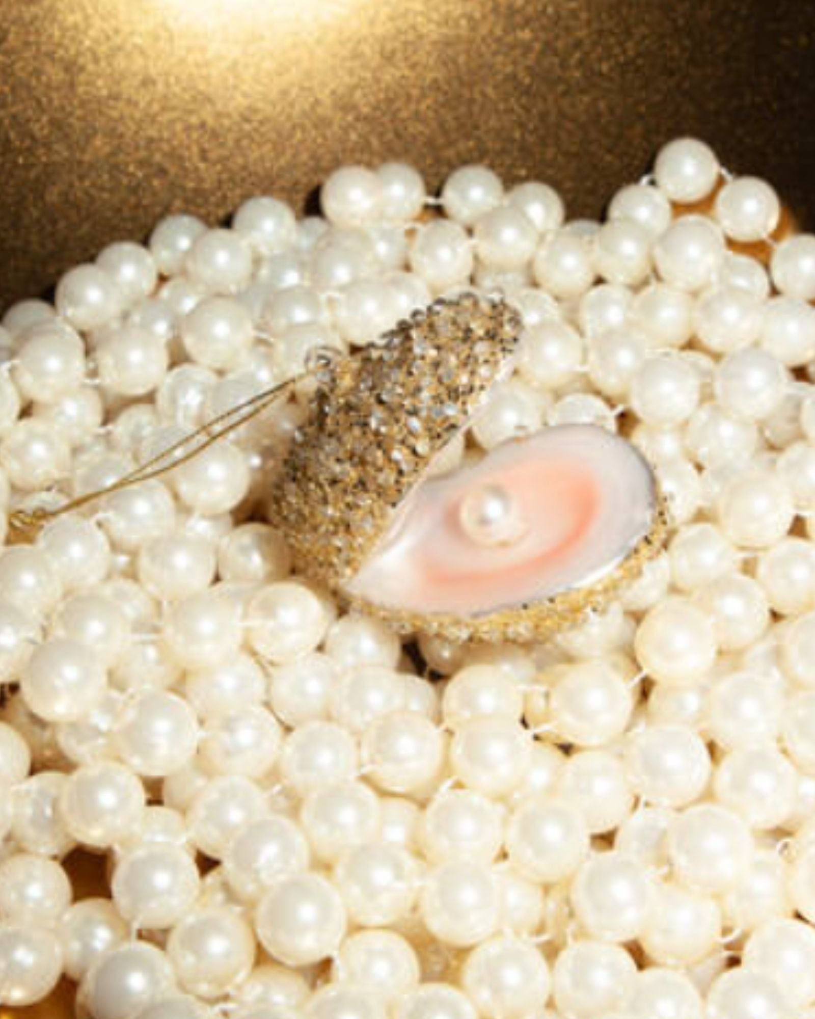 Ornament Glitter Oyster 7cm