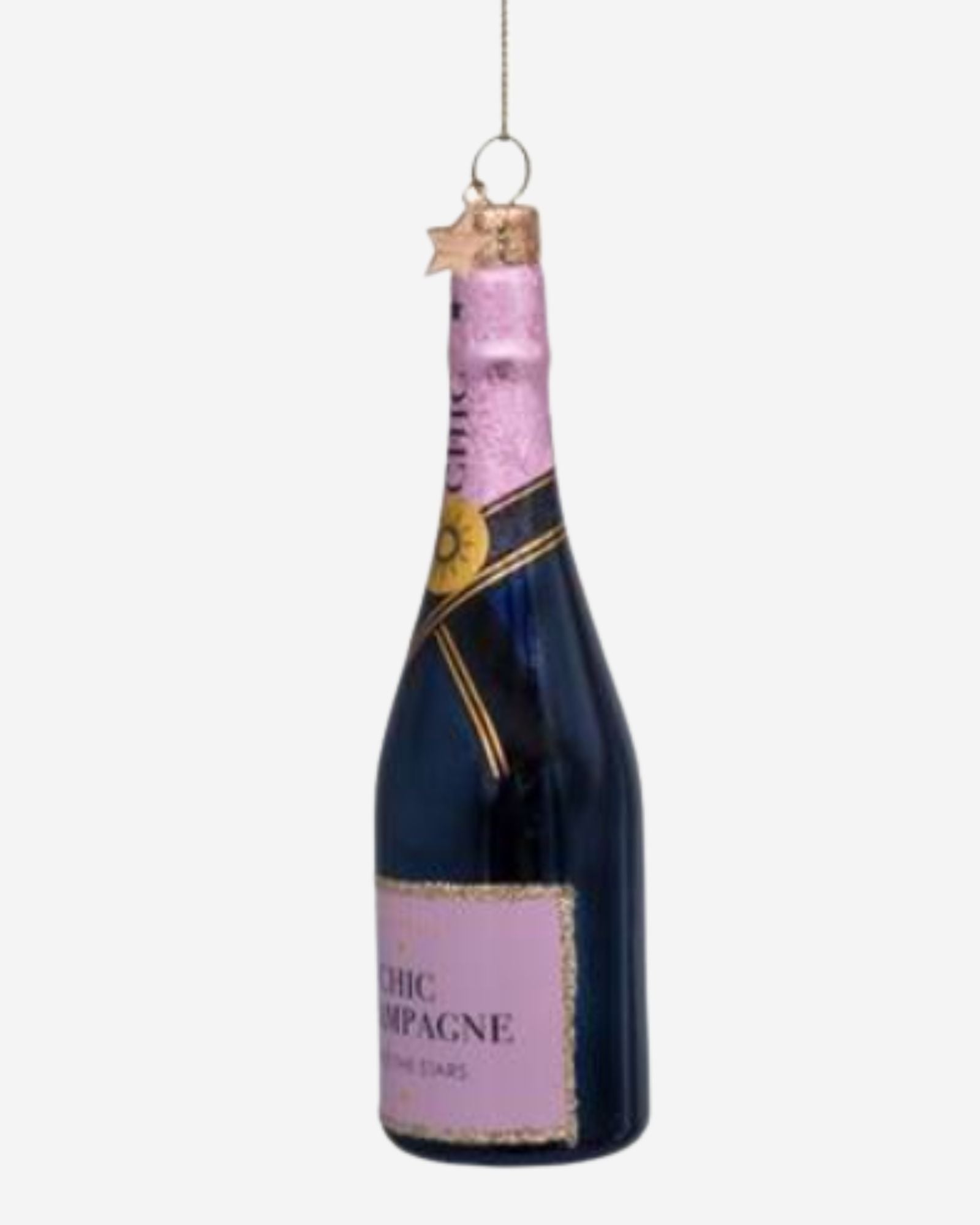 Ornament Luxury Pink Bottle 14cm