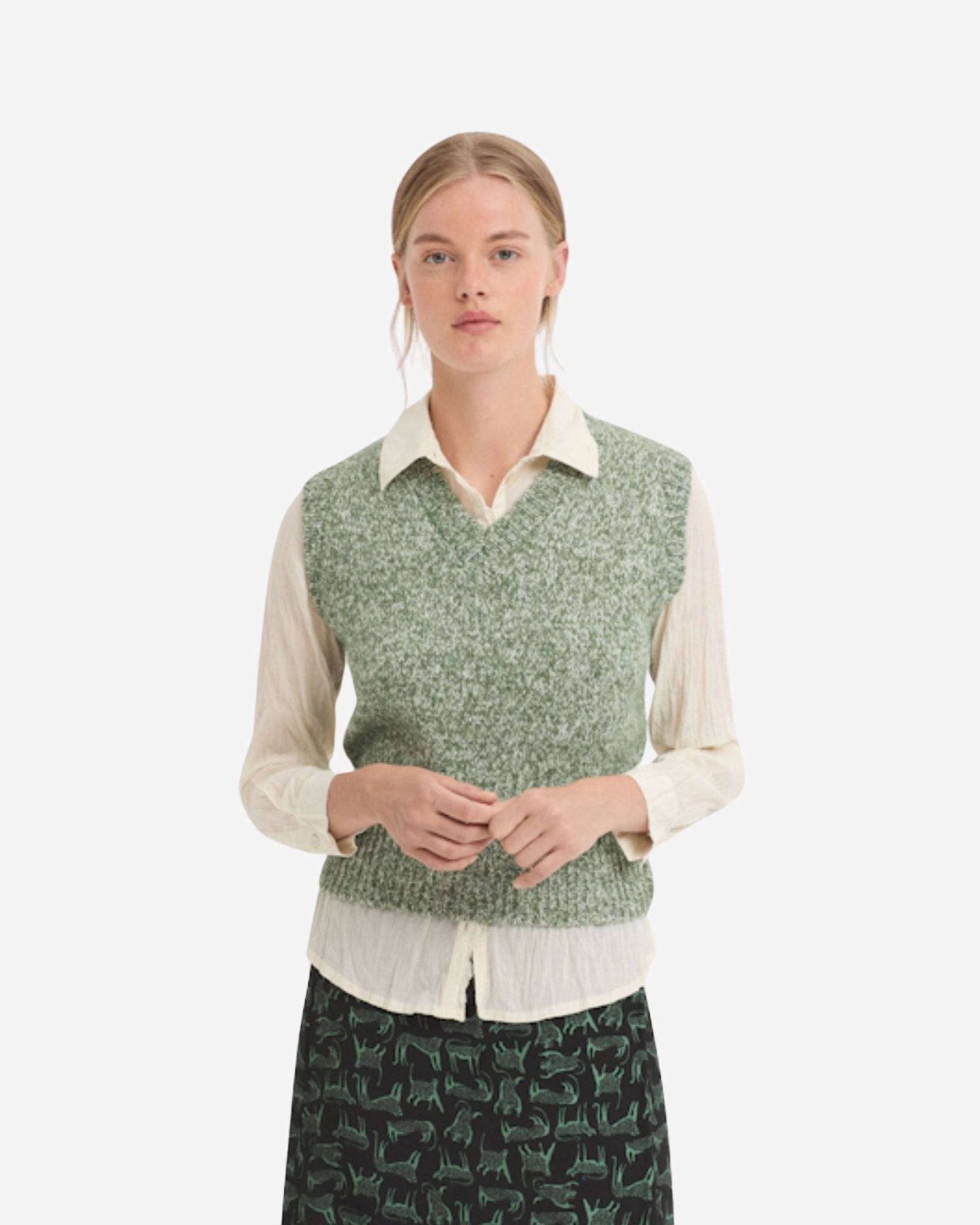 Twine Thread Knitted Vest