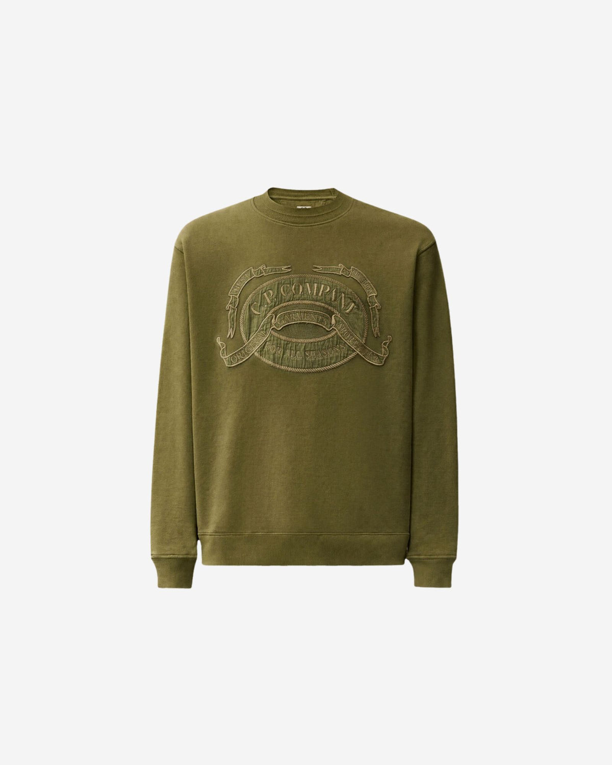 Cotton Fleece Crew Neck Logo Sweatshirt
