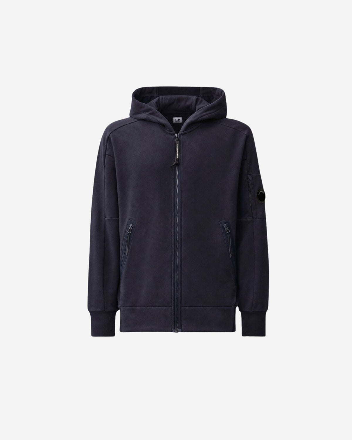 Sweatshirts Hooded Open In Diagonal Raised Fleece