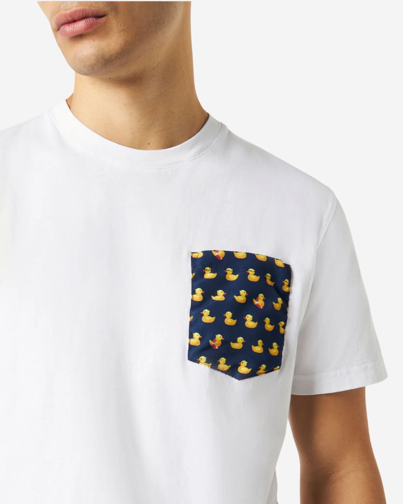 Cotton T-Shirt With Printed Details 01n Ducky