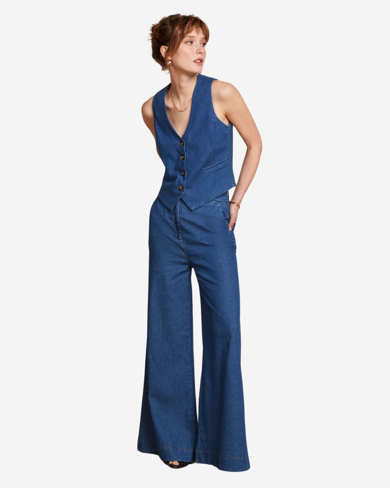 Bianca Gilet Chambray