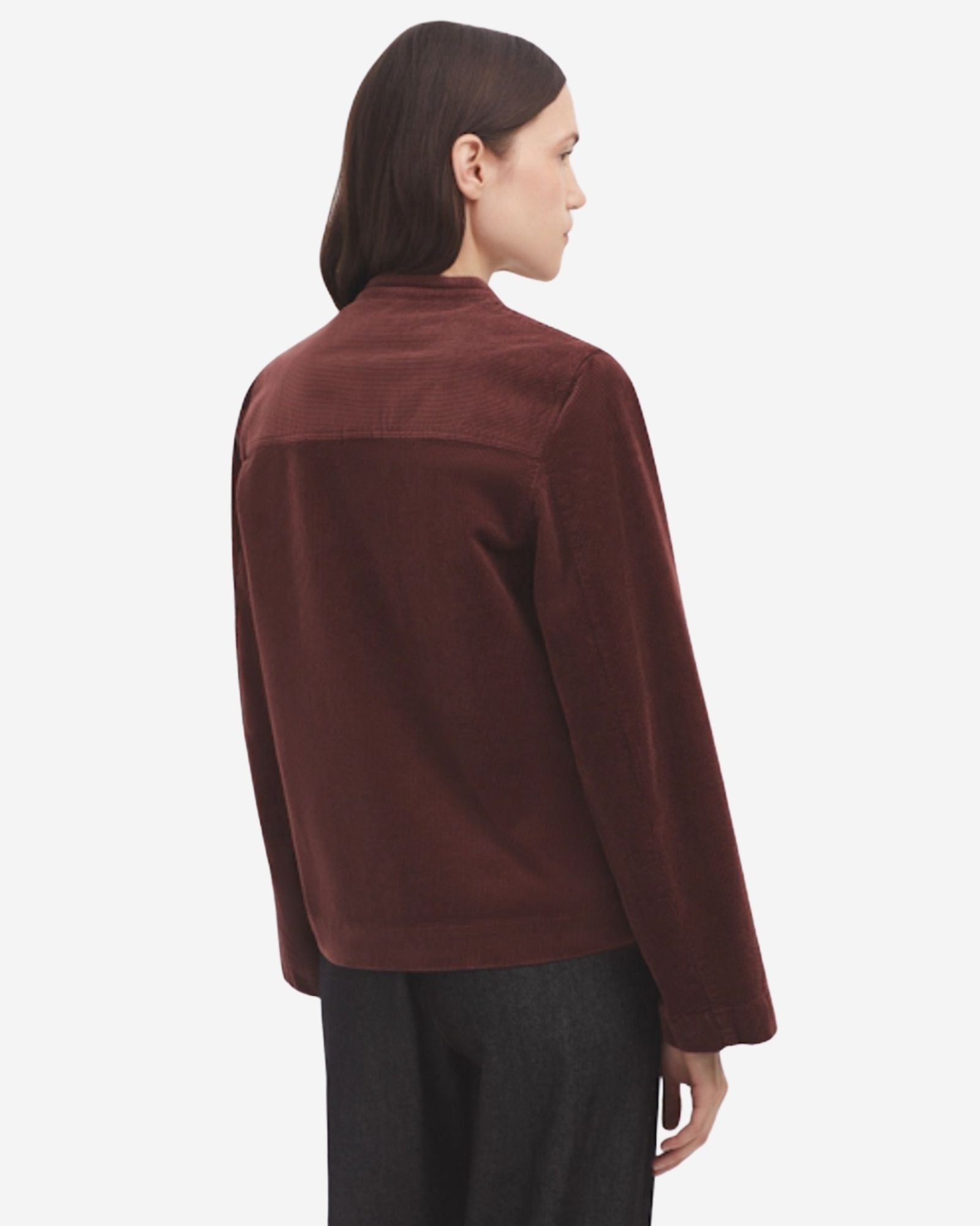 Mandarin Collar Corduroy Jacket