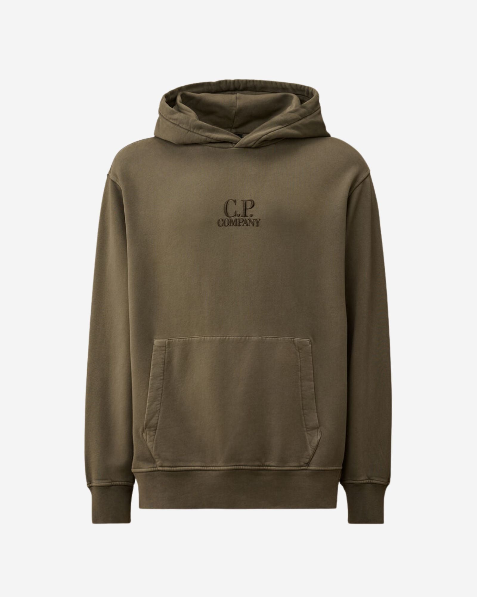 Sweatshirts Sweat Hooded In Brushed Emerized Diagonal Fleece