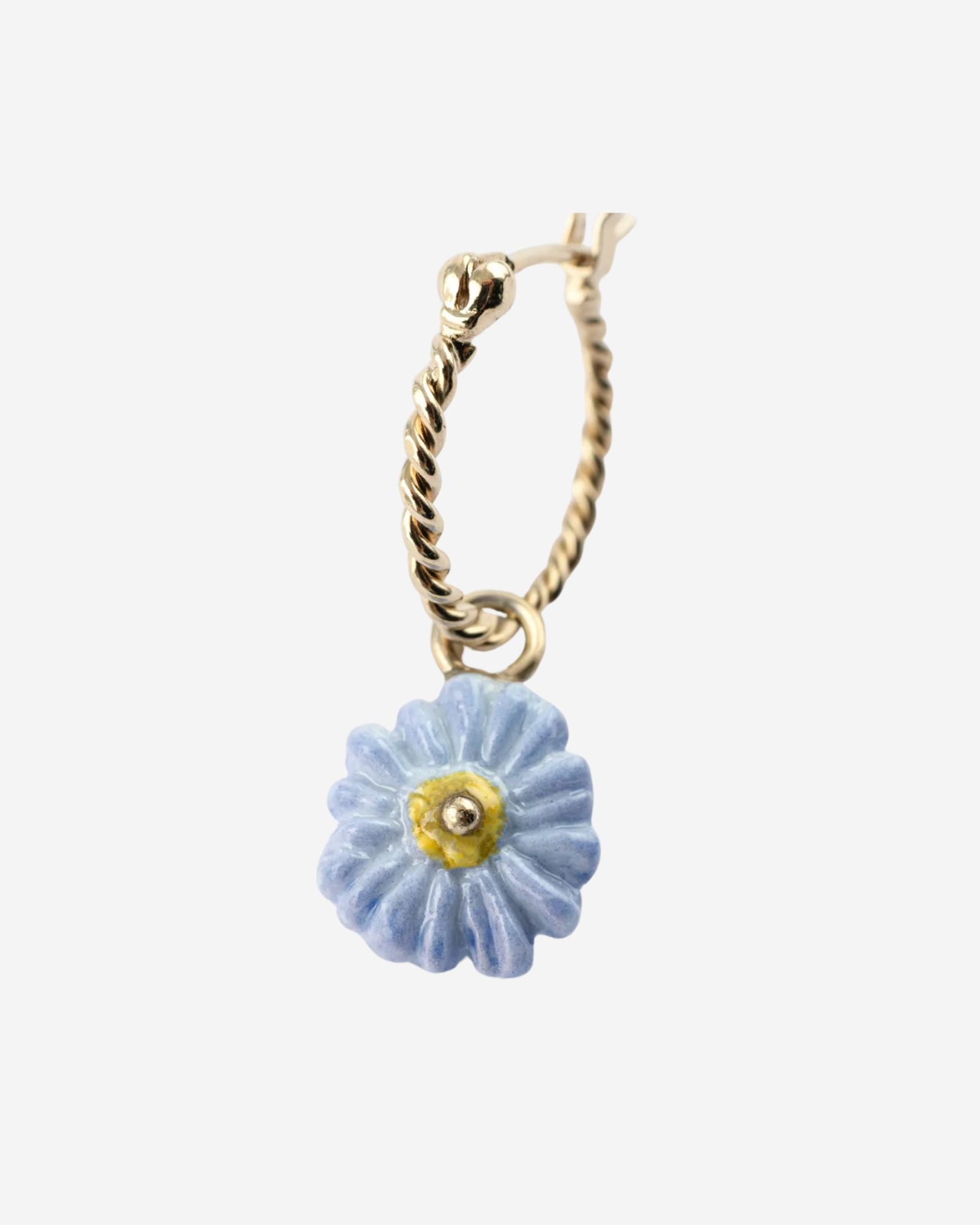 Purple Anemone Flower Mini Earring