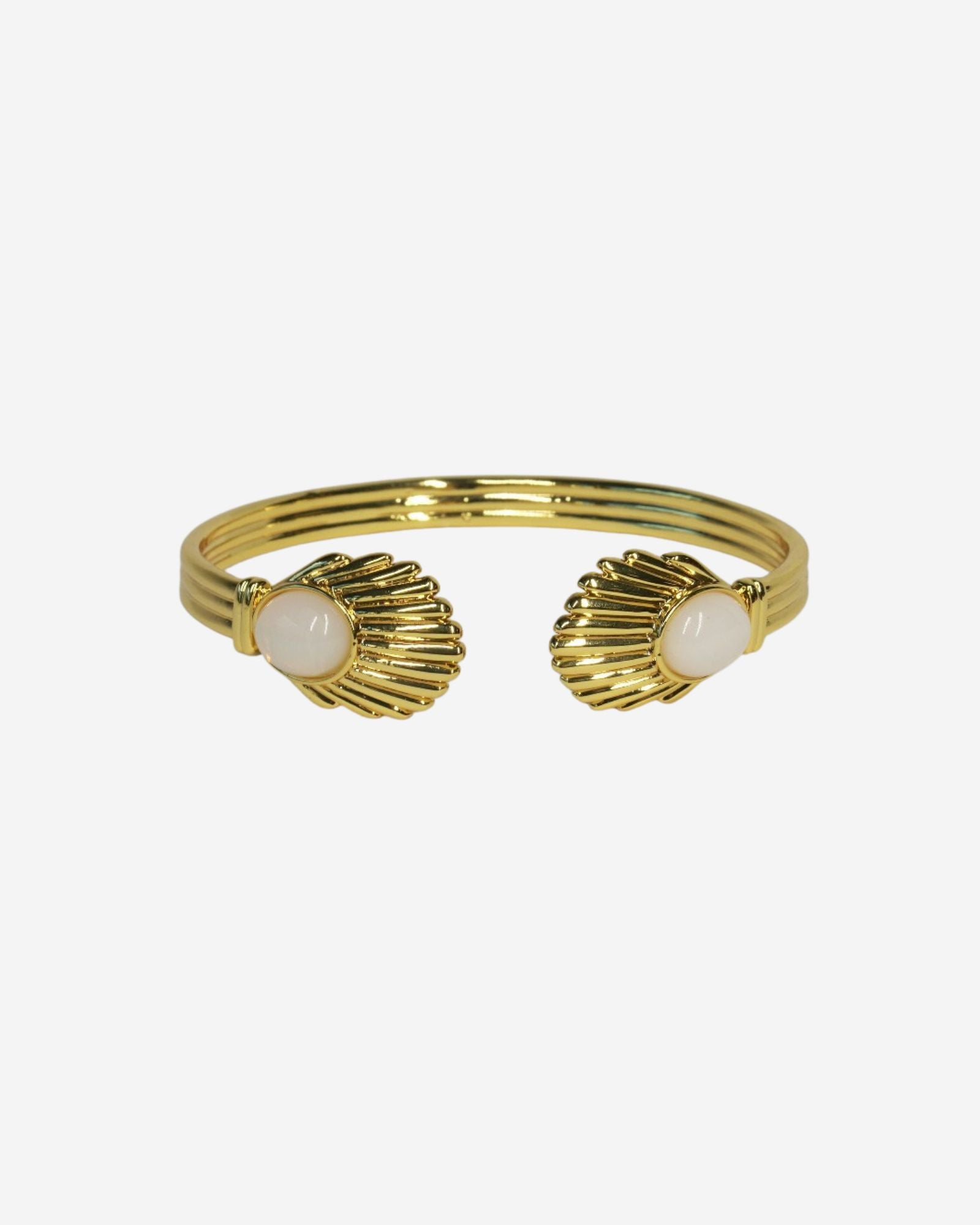 Venus Bangle Opal White Gp