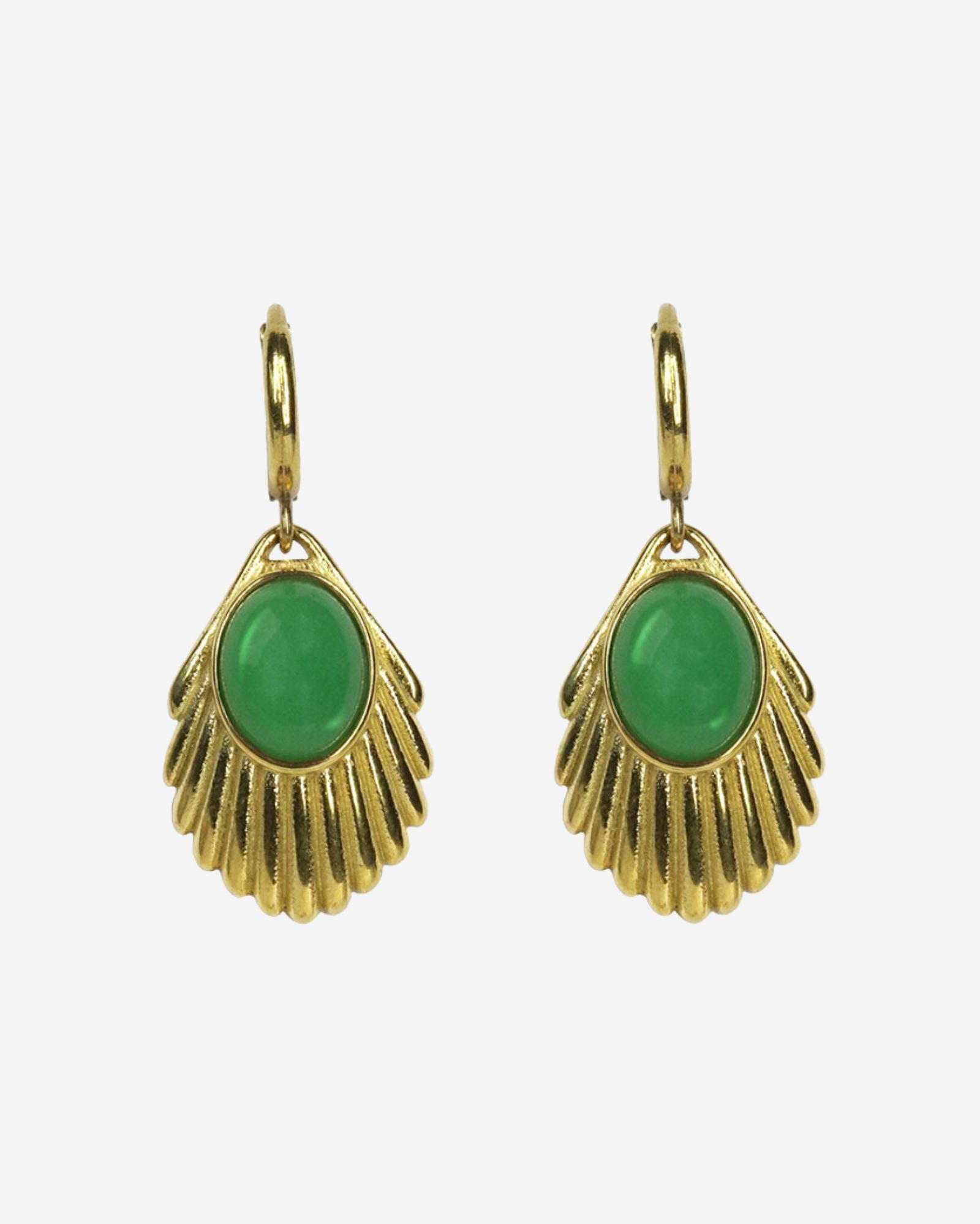 Venus Emerald Earrings Gold