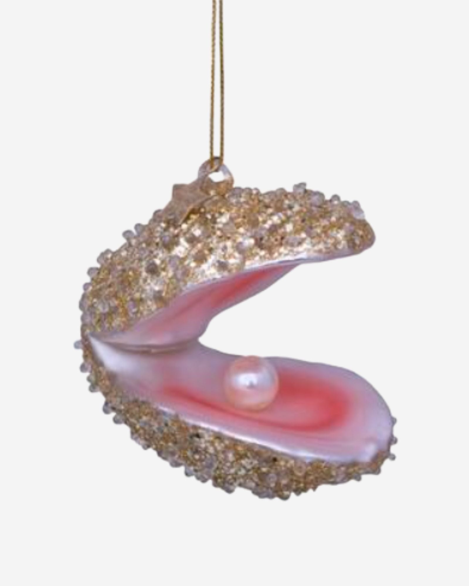 Ornament Glitter Oyster 7cm