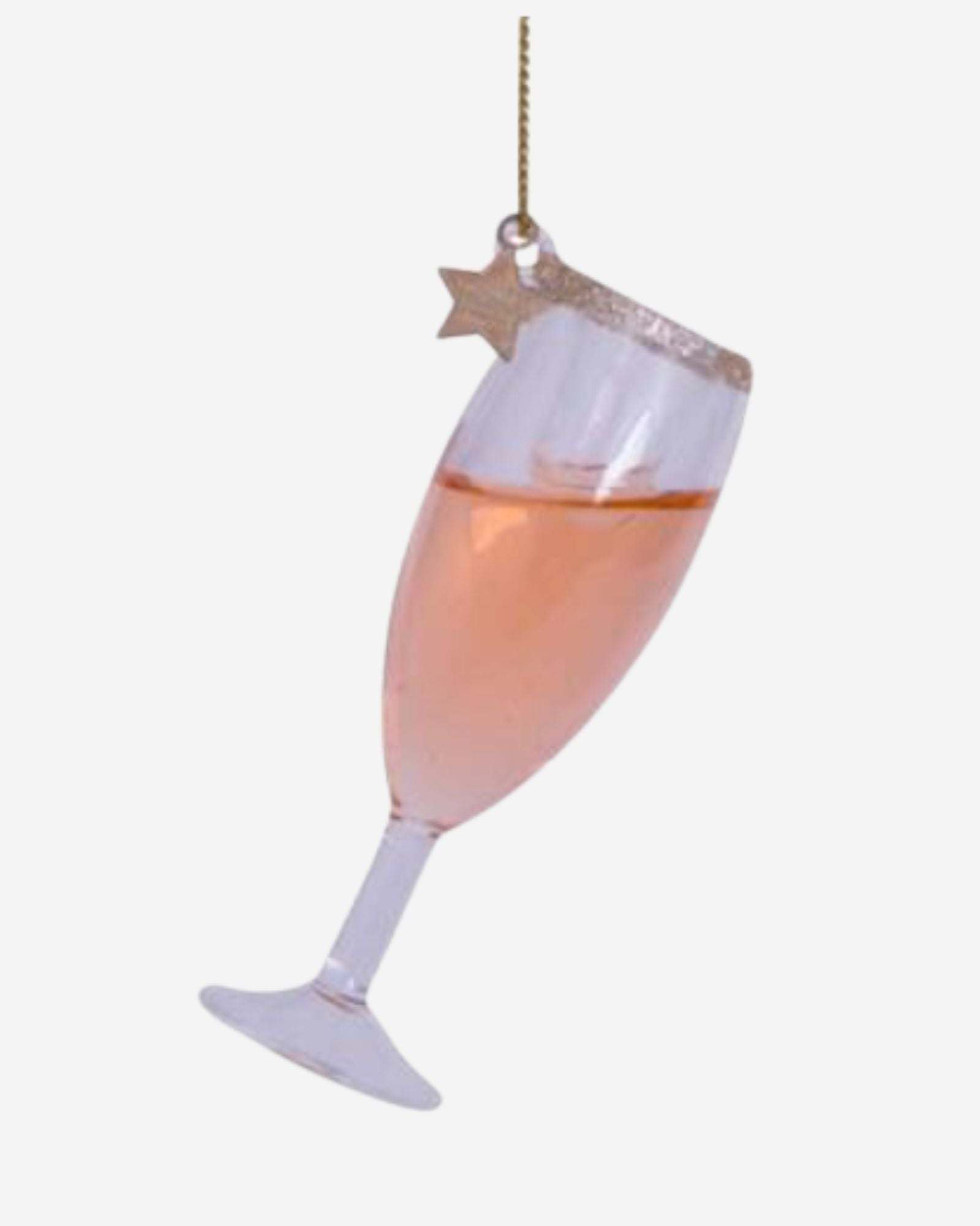 Ornament Rose Prosecco Glass 8cm