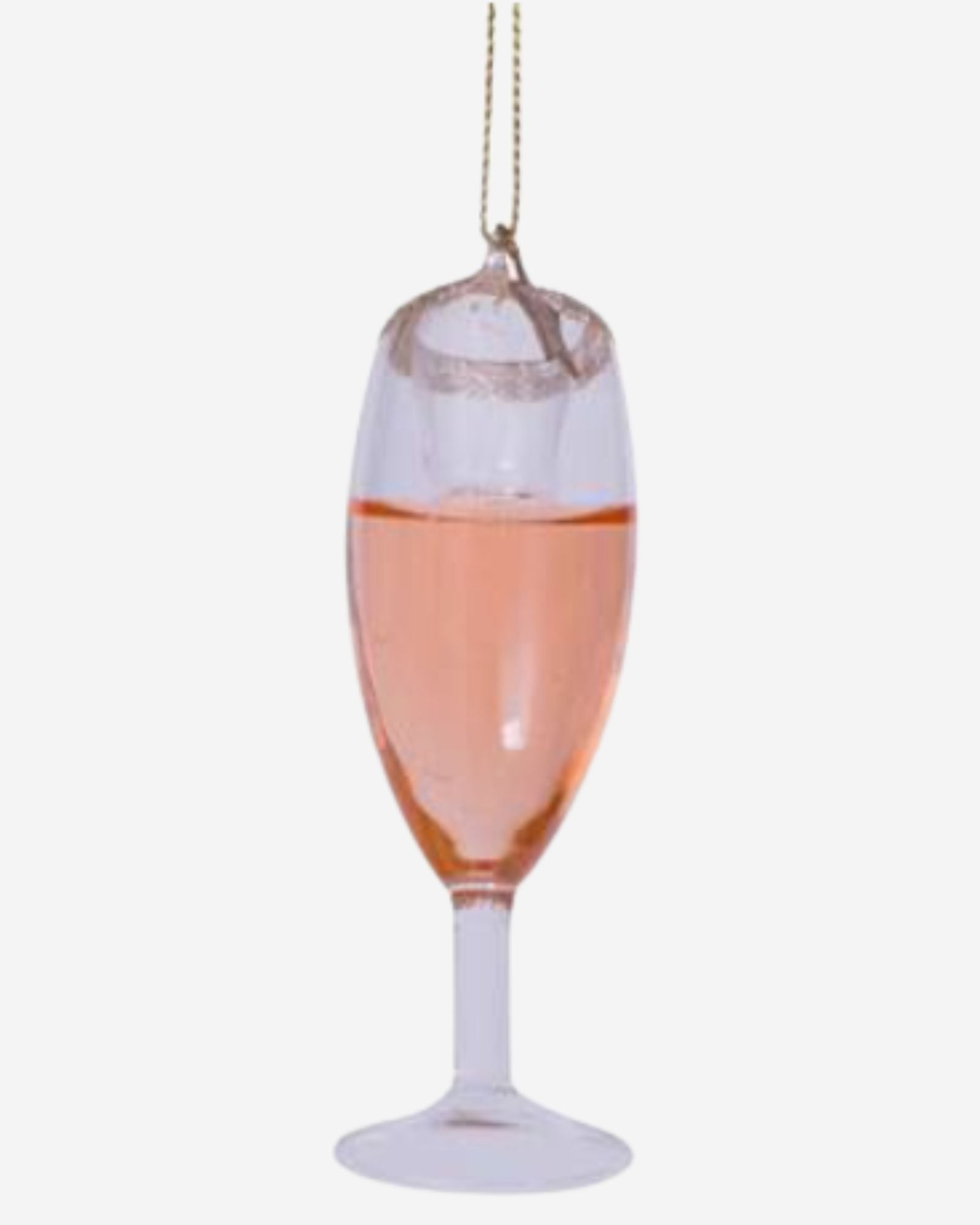 Ornament Rose Prosecco Glass 8cm
