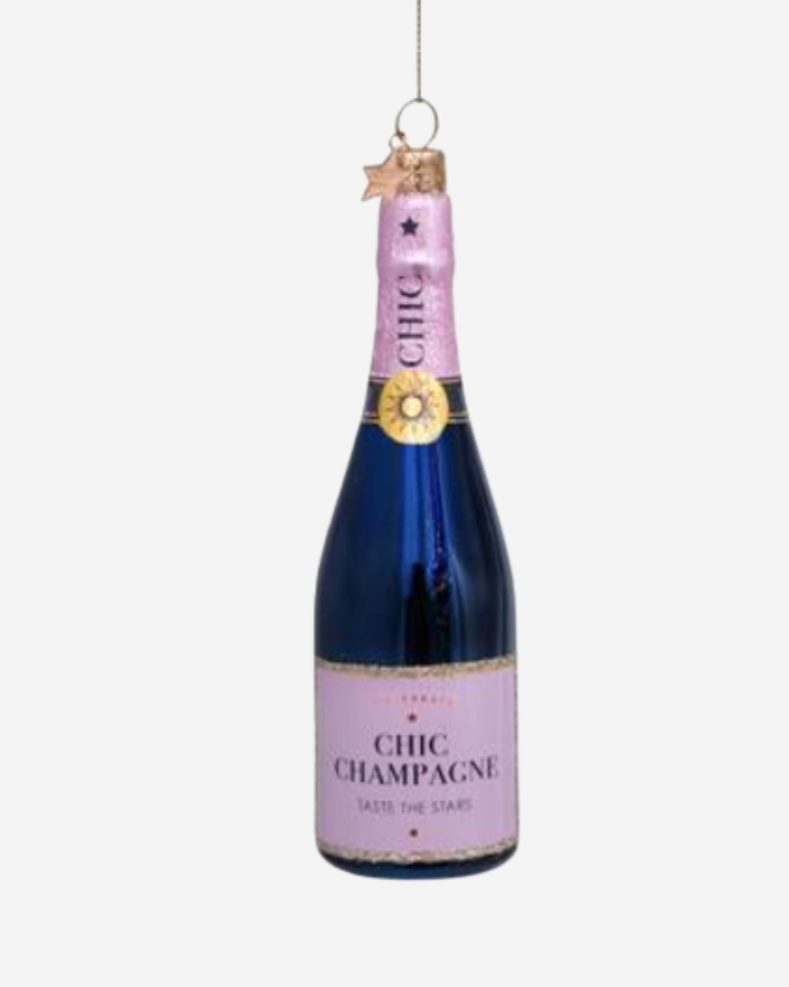 Ornament Luxury Pink Bottle 14cm