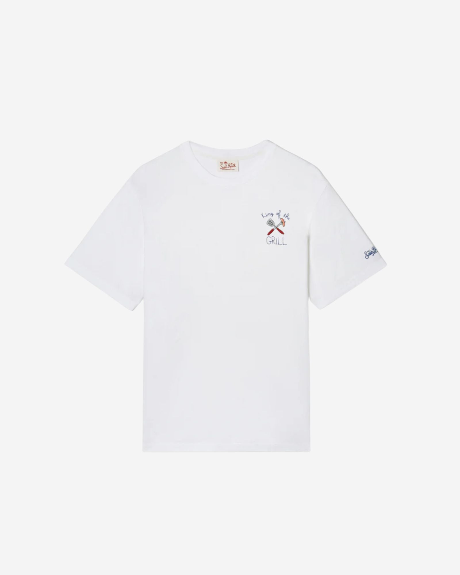 Man Cotton T-Shirt With Front Print/Em
