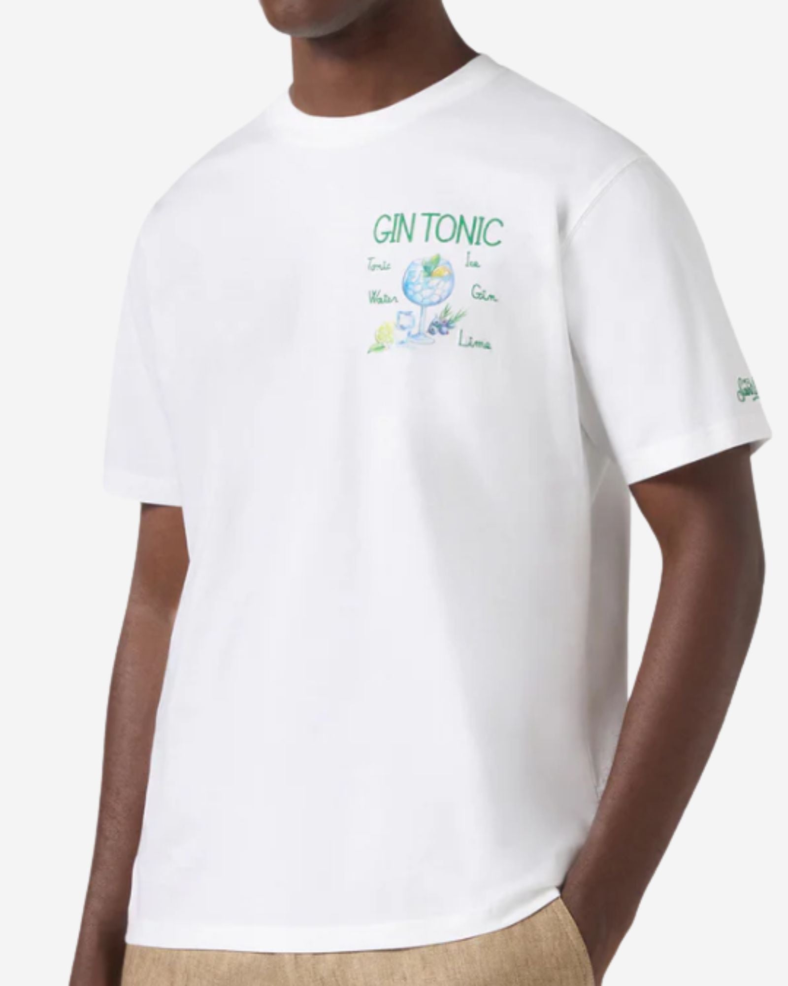 Man Cotton T-Shirt With Front Print/Em