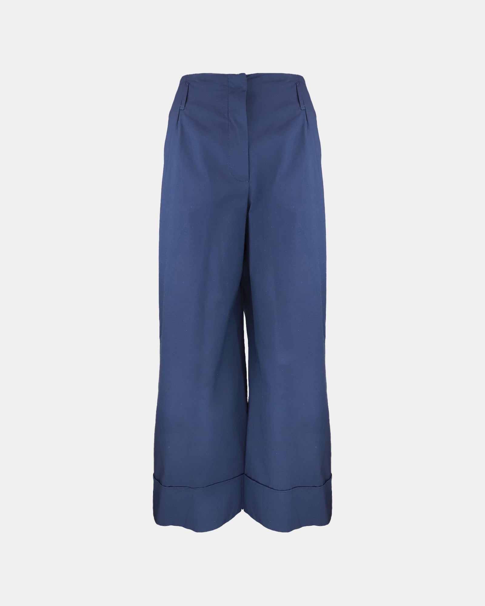 Pantalone Svasato Con Risvolto