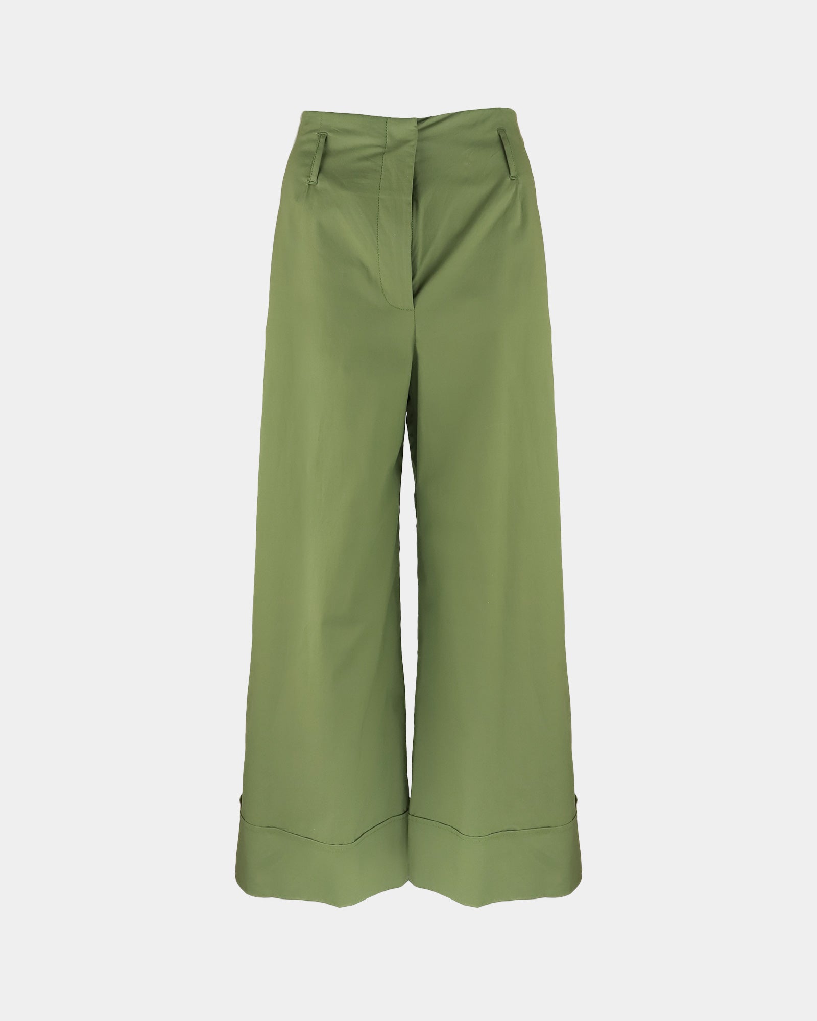 Pantalone Svasato Con Risvolto