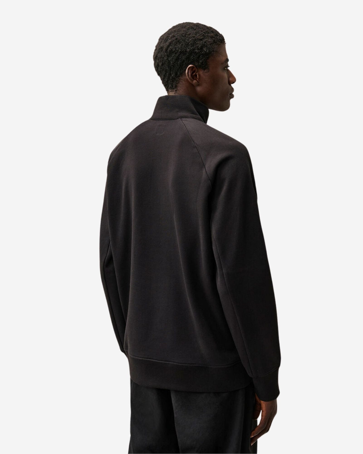Diagonal Raised Fleece Half Zip Lens Swaetshirt