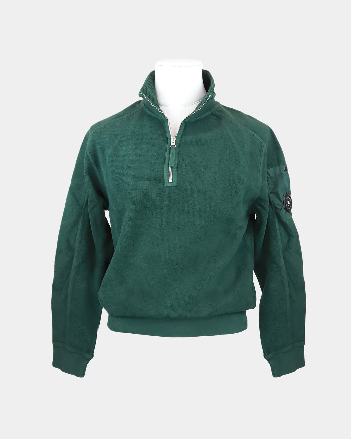 Sweatshirts Polo Collar In Brushed Emerized Diagonal Fleece