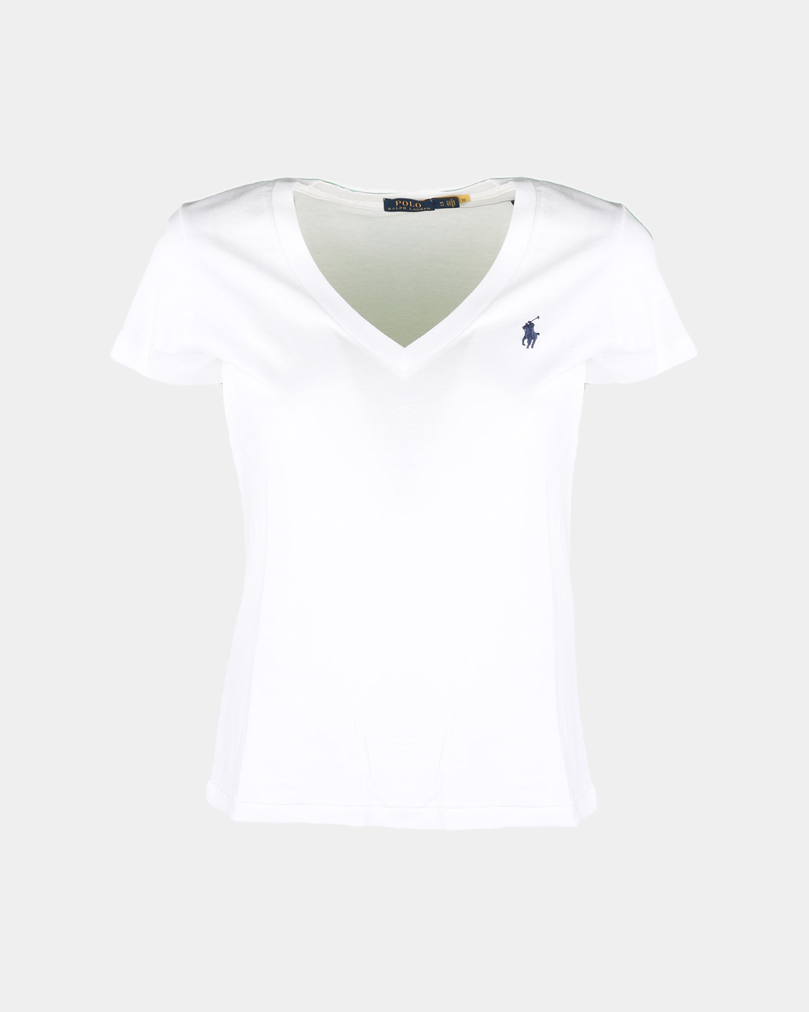 t-shirt bianca scollo V Ralph Lauren